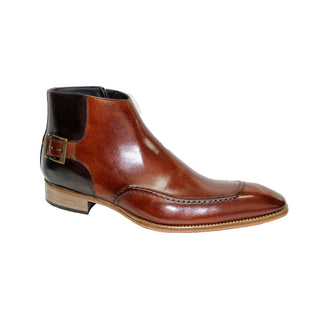 Duca Taranto Brandy/Chocolate Calf-Skin Leather Boots (D1076)