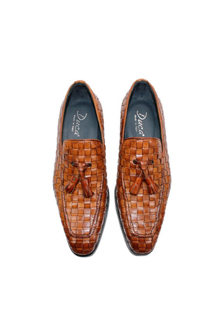 Duca Tirrenea Woven Leather Tassel Loafer