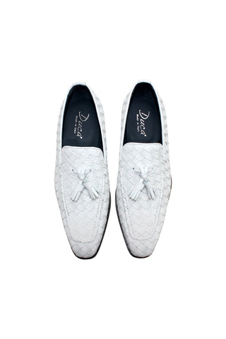 Duca Tirrenea Woven Leather Tassel Loafer
