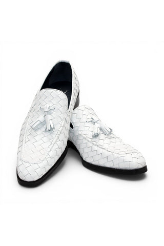 Duca Tirrenea Woven Leather Tassel Loafer