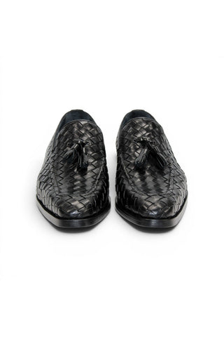 Duca Tirrenea Woven Leather Tassel Loafer