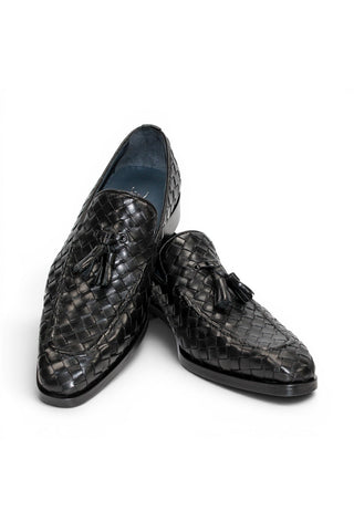 Duca Tirrenea Woven Leather Tassel Loafer