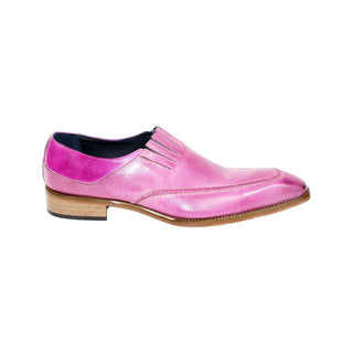 Duca Trani Pink/Fuscia Calf-Skin Leather Loafers (D1118)
