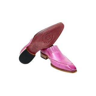 Duca Trani Pink/Fuscia Calf-Skin Leather Loafers (D1118)