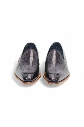 Duca Trento Men’s Shoes Crocodile Embossed Calf-Skin Leather Loafer (D1083)-AmbrogioShoes