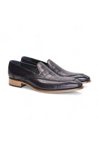 Duca Trento Men’s Shoes Crocodile Print Calf-Skin Leather Loafer (D1083)-AmbrogioShoes
