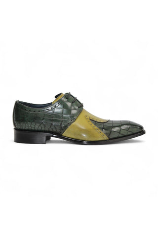 Duca Valentano Men’s Shoes Crocodile Embossed / Calf-Skin Leather Derby (D1089)-AmbrogioShoes