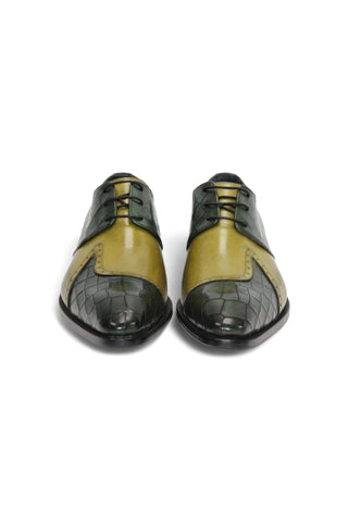 Duca Valentano Men’s Shoes Crocodile Embossed / Calf-Skin Leather Derby (D1089)-AmbrogioShoes