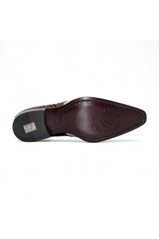 Duca Valentano Men’s Shoes Crocodile Embossed / Calf-Skin Leather Derby (D1089)-AmbrogioShoes