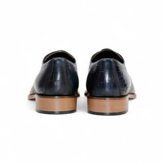 Duca Valentano Men’s Shoes Crocodile Print / Calf-Skin Leather Derby (D1089)-AmbrogioShoes