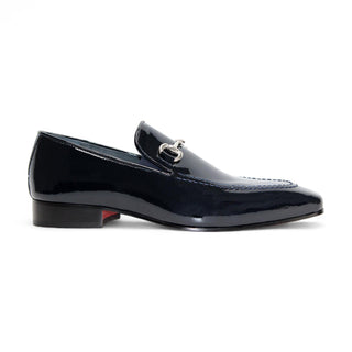 Duca Valenza Men's Shoes Patent Leather Slip-On Horse-bit Loafer (D1184)-AmbrogioShoes