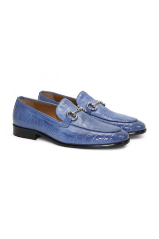 Duca Vasto Embossed Leather Horse-bit Loafer-AmbrogioShoes