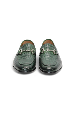 Duca Vasto Embossed Leather Horse-bit Loafer-AmbrogioShoes