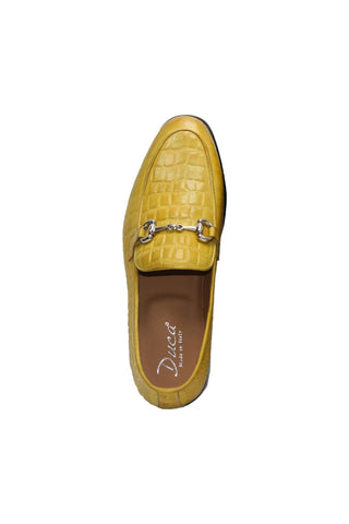Duca Vasto Men’s Shoes Crocodile Embossed Calf-Skin Leather Horse-bit Loafer (D1178)-AmbrogioShoes