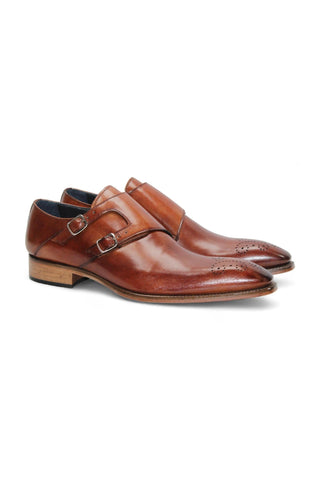 Duca Vergato Leather Double-Monk Strap-AmbrogioShoes