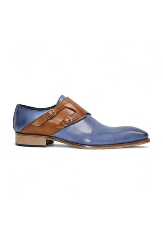 Duca Vergato Leather Double-Monk Strap-AmbrogioShoes