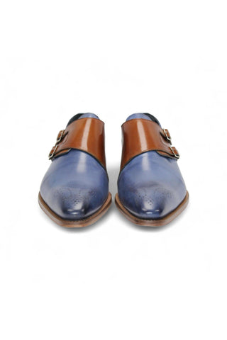 Duca Vergato Leather Double-Monk Strap-AmbrogioShoes