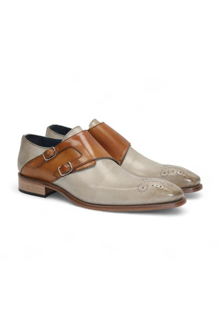 Duca Vergato Leather Double-Monk Strap-AmbrogioShoes