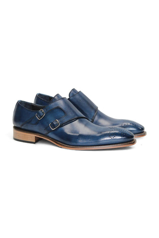 Duca Vergato Leather Double-Monk Strap-AmbrogioShoes