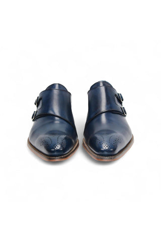 Duca Vergato Leather Double-Monk Strap-AmbrogioShoes