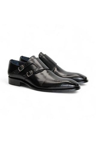 Duca Vergato Men’s Shoes Leather Double-Monk Strap (D1098)-AmbrogioShoes