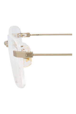 Dunhill DU0010OJ Semimatte Light Gold Eyeglasses-AmbrogioShoes