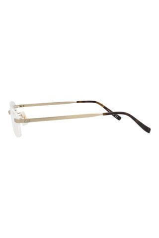 Dunhill DU0017OJ Semimatte Light Gold Eyeglasses-AmbrogioShoes