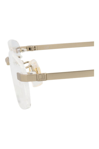 Dunhill DU0017OJ Semimatte Light Gold Eyeglasses-AmbrogioShoes