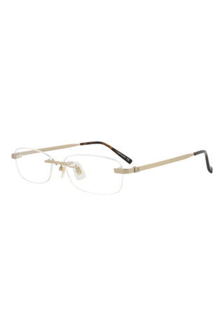 Dunhill DU0017OJ Semimatte Light Gold Eyeglasses-AmbrogioShoes