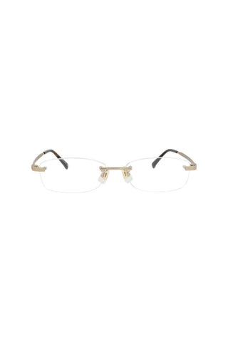 Dunhill DU0017OJ Semimatte Light Gold Eyeglasses-AmbrogioShoes