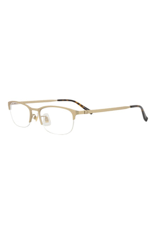 Dunhill DU0019OJ Semimatte Light Gold Eyeglasses-AmbrogioShoes
