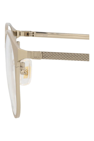 Dunhill DU0044O Semimatte Light Gold Eyeglasses-AmbrogioShoes