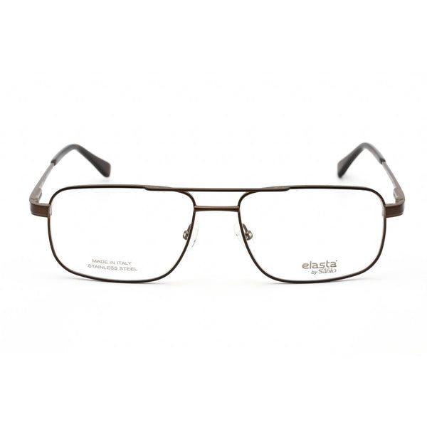 Elasta E 7236 Eyeglasses DARK BROWN/Clear demo lens-AmbrogioShoes