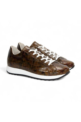 Emilio Franco Alfio Crocodile Embossed Calf-Skin Leather Sneaker (EF1005)-AmbrogioShoes