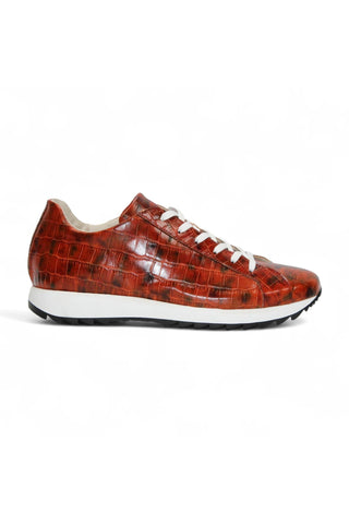 Emilio Franco Alfio Crocodile Embossed Calf-Skin Leather Sneaker (EF1005)-AmbrogioShoes