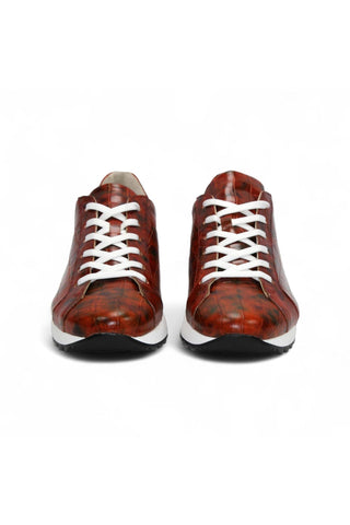 Emilio Franco Alfio Crocodile Embossed Calf-Skin Leather Sneaker (EF1005)-AmbrogioShoes