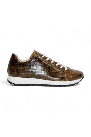 Emilio Franco Alfio Crocodile Embossed Calf-Skin Leather Sneaker (EF1005)-AmbrogioShoes