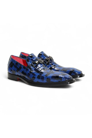 Emilio Franco Couture Narciso Crocodile Embossed Leather Horse-Bit Loafer (EFC1108)