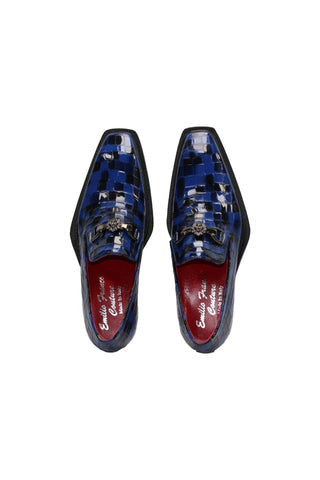 Emilio Franco Couture Narciso Crocodile Embossed Leather Horse-Bit Loafer (EFC1108)
