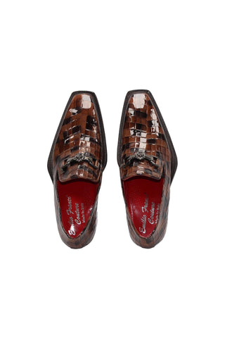 Emilio Franco Couture Narciso Crocodile Embossed Leather Horse-Bit Loafer (EFC1108)