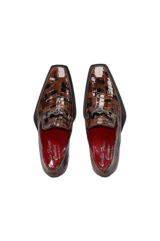 Emilio Franco Couture Narciso Crocodile Print Calf-Skin Leather Horse-Bit Loafer (EFC1108)-AmbrogioShoes