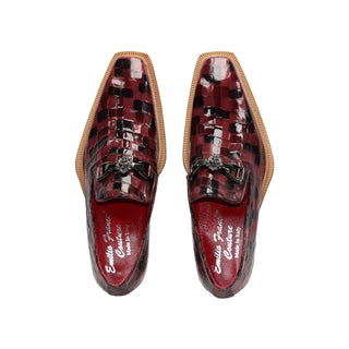 Emilio Franco Couture Narciso Men's Shoes Crocodile Print Calf-Skin Leather Horse-Bit Loafer (EFC1108)-AmbrogioShoes