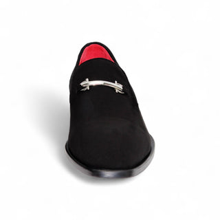 Emilio Franco Francesco Black Suede Loafers (EF1032)-AmbrogioShoes