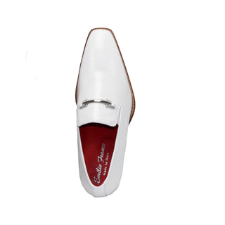Emilio Franco Francesco White Calf-Skin Leather Horse-Bit Loafer (EF1250)-AmbrogioShoes