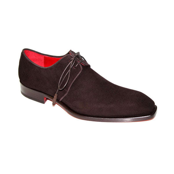 Emilio Franco Gabriele Men's Shoes Chocolate Suede Leather Oxfords (EF1201)-AmbrogioShoes