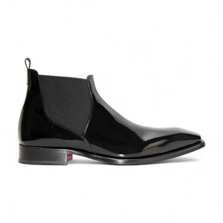 Emilio Franco Leonardo Men's Shoes Calf-Skin Patent Leather Chelsea Boot (EF1066)-AmbrogioShoes