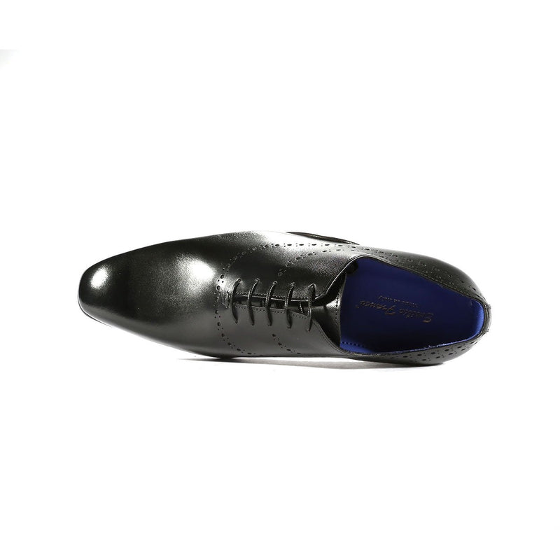 Emilio Franco Livio Men's Shoes Black Calf-Skin Leather Opanka Oxfords (EFS3715)-AmbrogioShoes