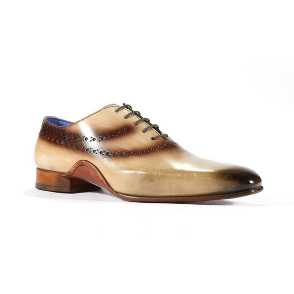 Emilio Franco Livio Men's Shoes Taupe Beige Calf-Skin Leather Oxfords (EFS3717)-AmbrogioShoes