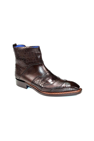 Emilio Franco Lucio Embossed Calf-Skin Leather Boot (EF1216)-AmbrogioShoes