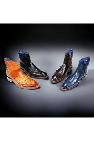Emilio Franco Lucio Embossed Leather Boot (EF1216)